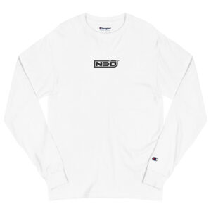 Men's Long Sleeve Embroidered NBD Shirt - White